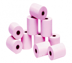 30 rouleaux de papier thermique 80x80x12 mm - 80m - Rose